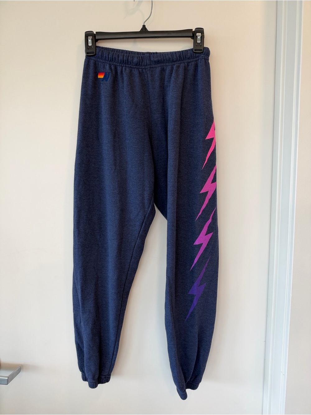 Aviator Nation Women’s Bolt Fade Sweatpants Navy / Pink / Purple Small
